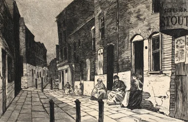 Ilustracja z "La Rue a Londres", wyd. G. Charpentier et Cie, 1884 r.